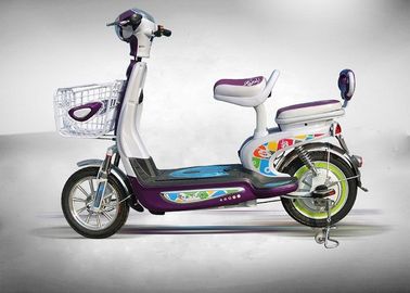 China Motocicleta eléctrica púrpura de la vespa del ciclomotor del color 350W con el sistema delantero del freno de tambor proveedor
